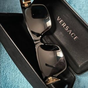 Versace black grey lens mens square sunglasses 59 mm